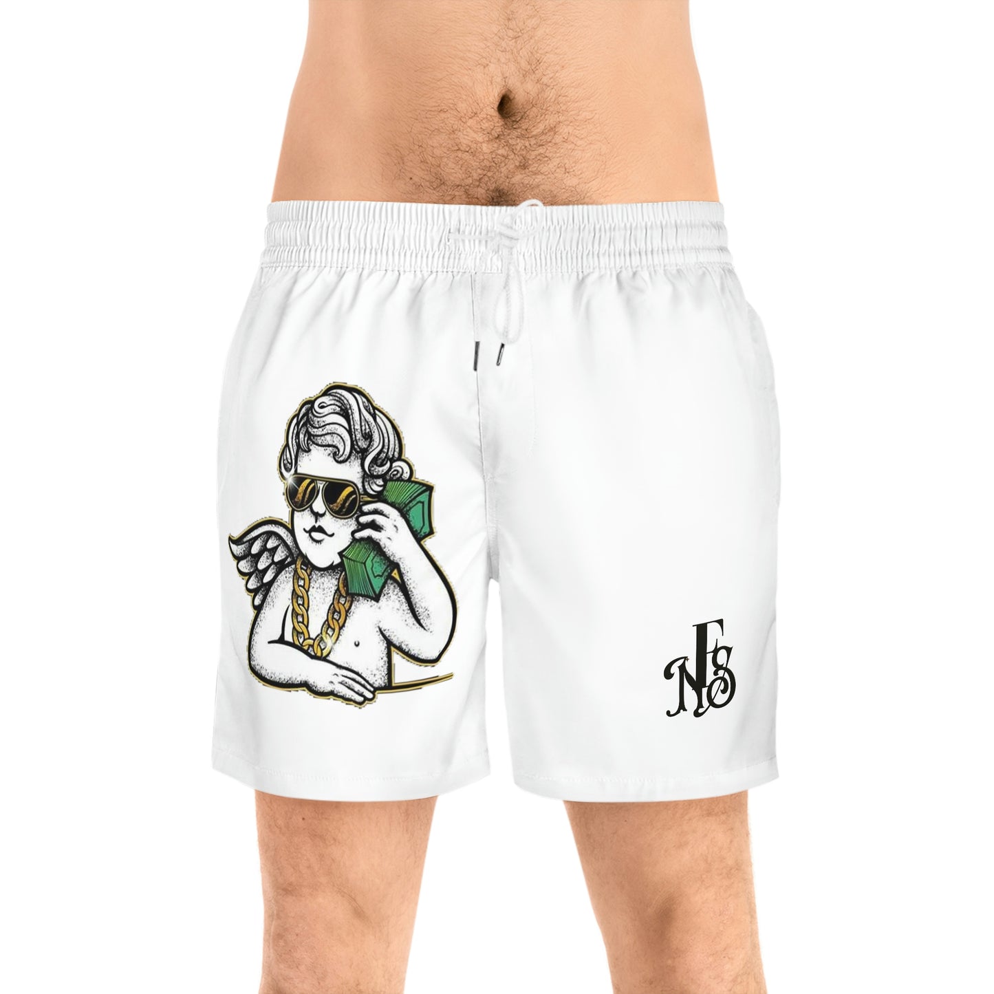 Men's Mid-Length Swim Shorts (AOP) - Nick&Sind