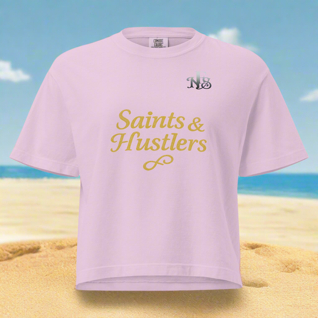 Women’s Crop Top Tee – Saints & Hustlers