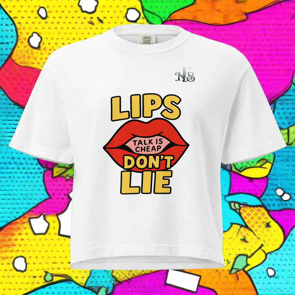 Lippen lügen nicht. Schweres, kastenförmiges T-Shirt für Damen
