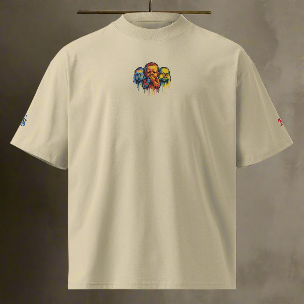 No Evil Drip – High Neck Oversized Tee (Limited Drop)