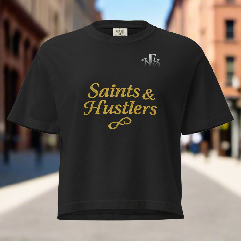 Women’s Crop Top Tee – Saints & Hustlers