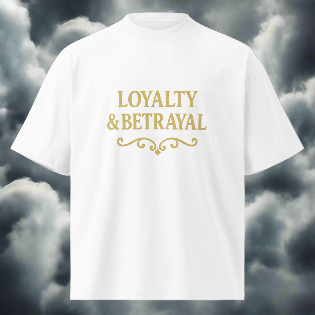 Loyalty & Betrayal Oversized High Neck T-shirt - DTG EDITION