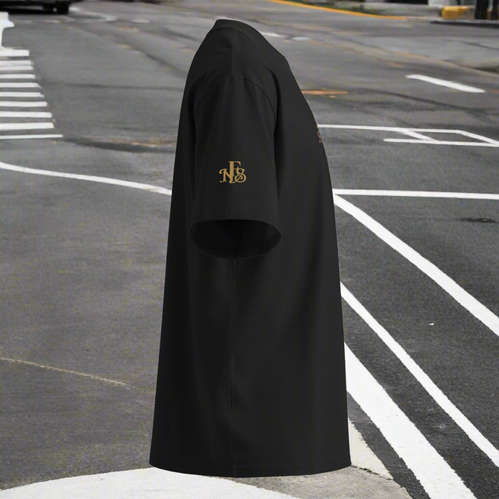 Saints & Hustlers – Premium High Neck Oversized Tee (Embroidered Limited Edition)