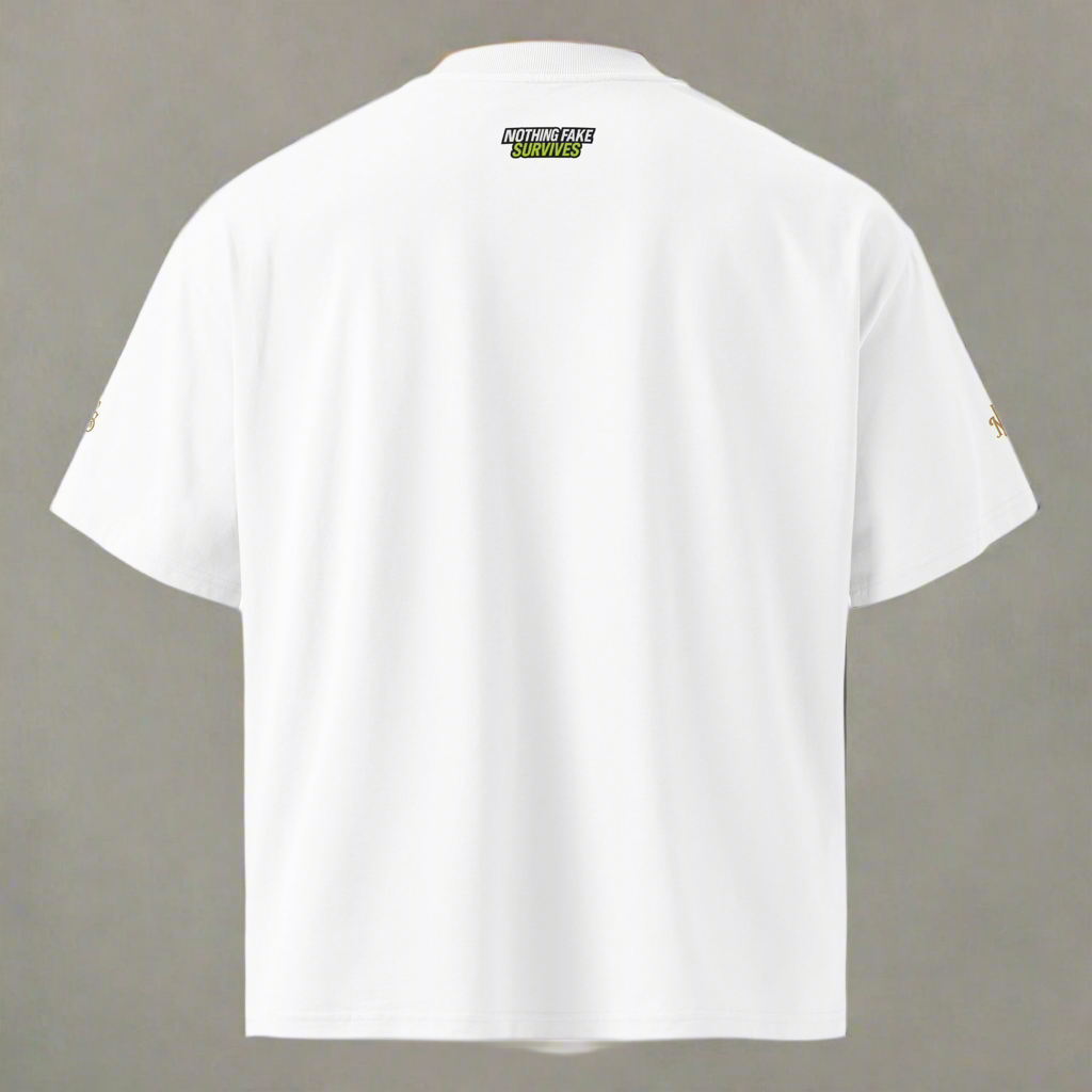 Loyalty & Betrayal Oversized High Neck T-shirt - Embroidery Edition