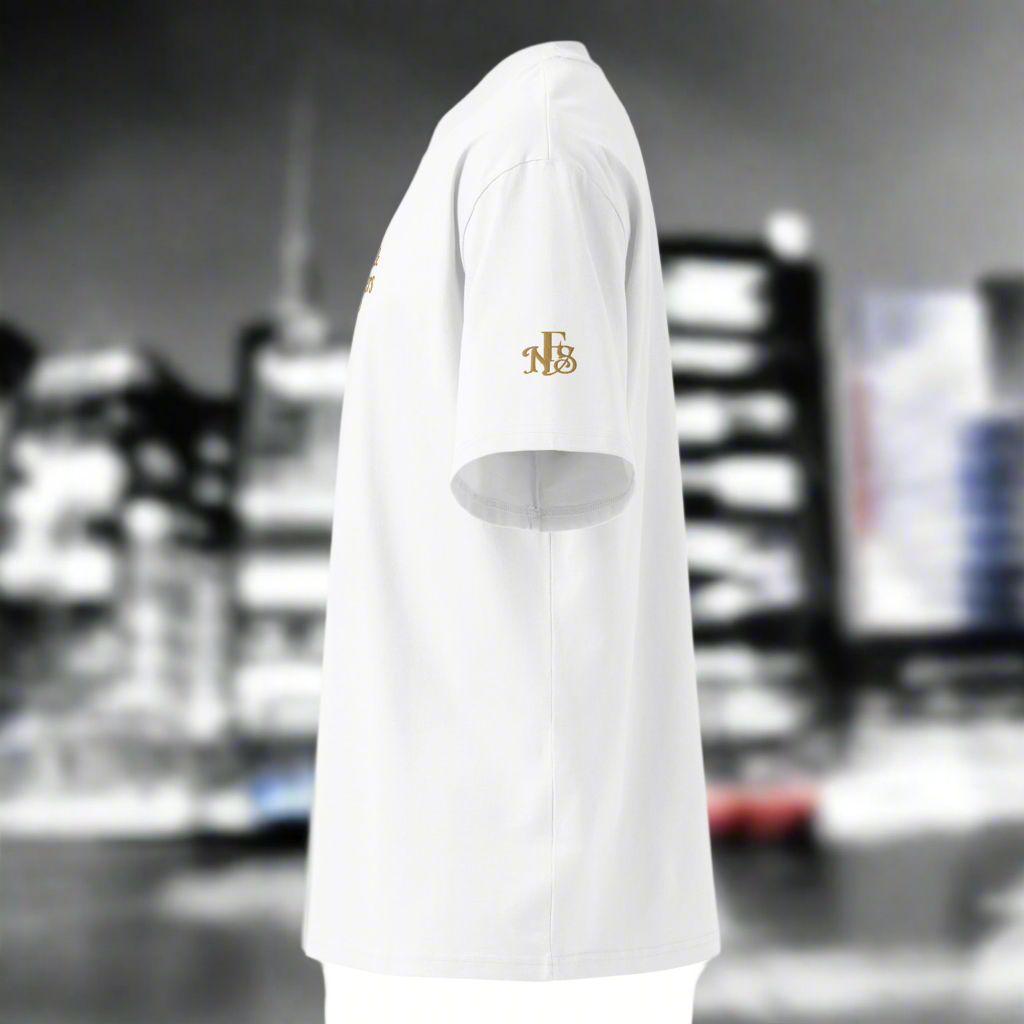 Saints & Hustlers – Premium High Neck Oversized Tee (Embroidered Limited Edition)