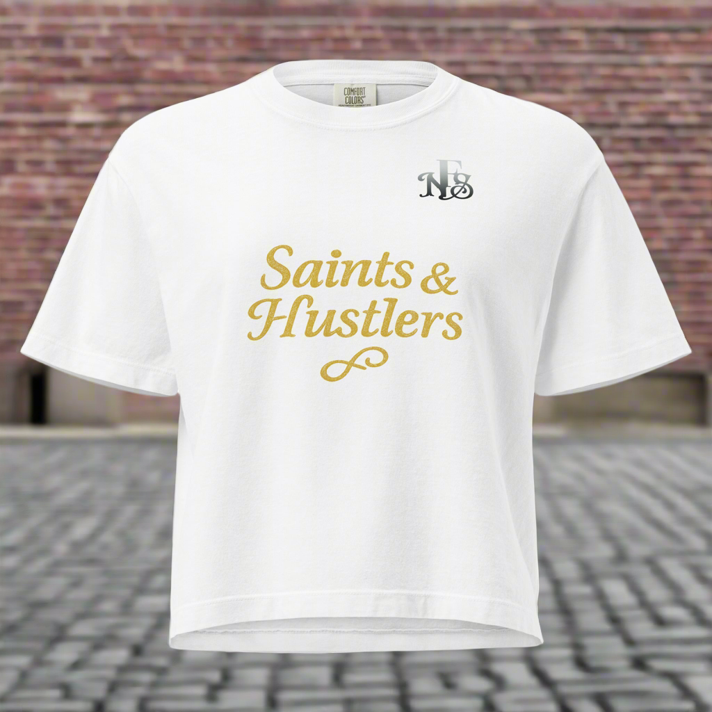 Women’s Crop Top Tee – Saints & Hustlers