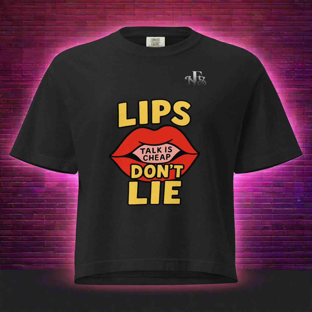 Lips Don’t Lie. Women’s Crop Top tee