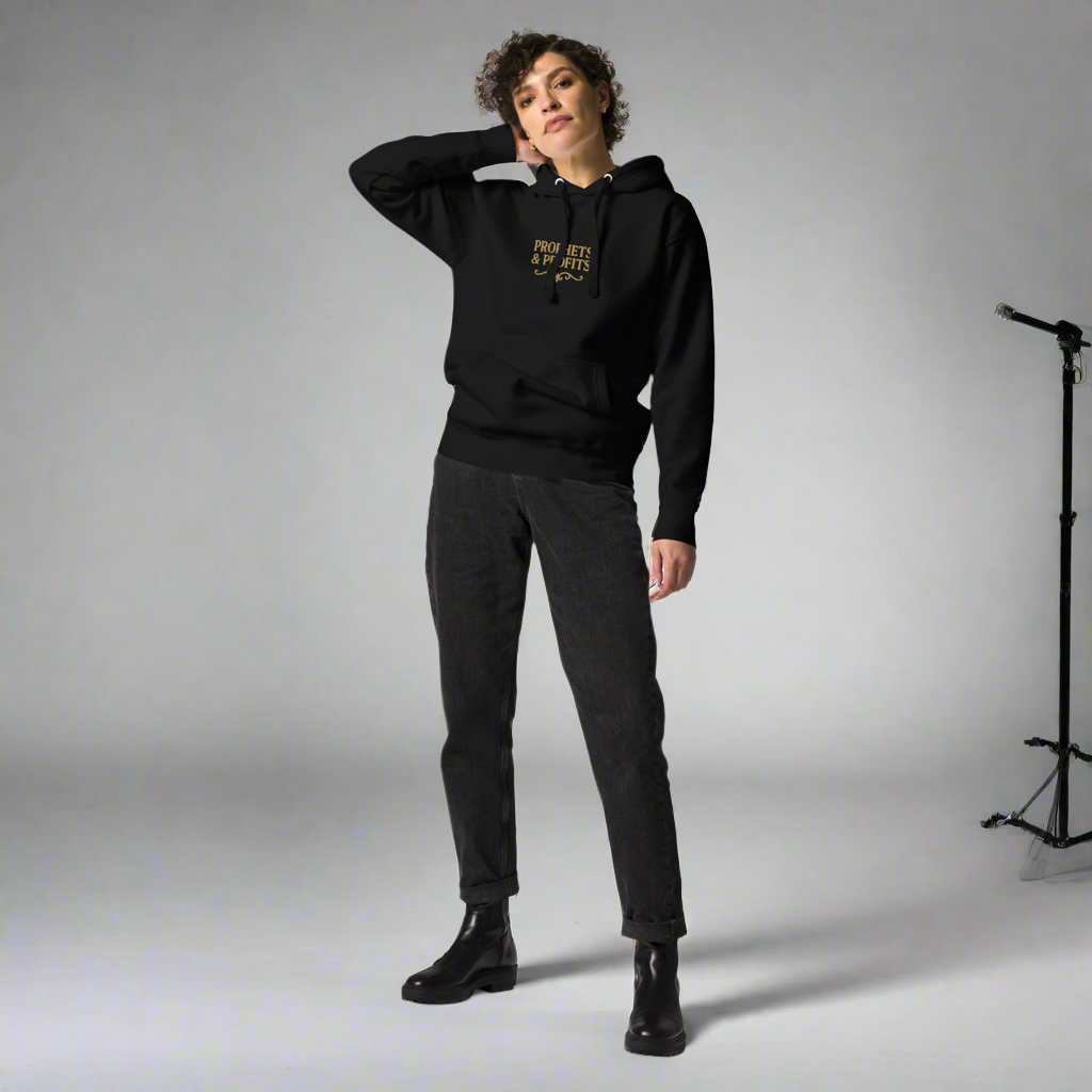Prophets & Profits Hoodie (Embroidery + DTG)