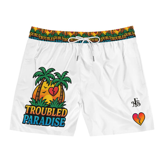 Troubled Paradise Swim Shorts - NOTHING FAKE SURVIVES™ (NFS)