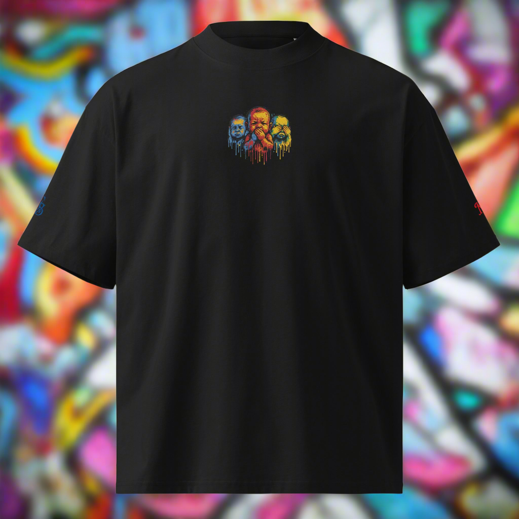 No Evil Drip – High Neck Oversized Tee (Limited Drop)