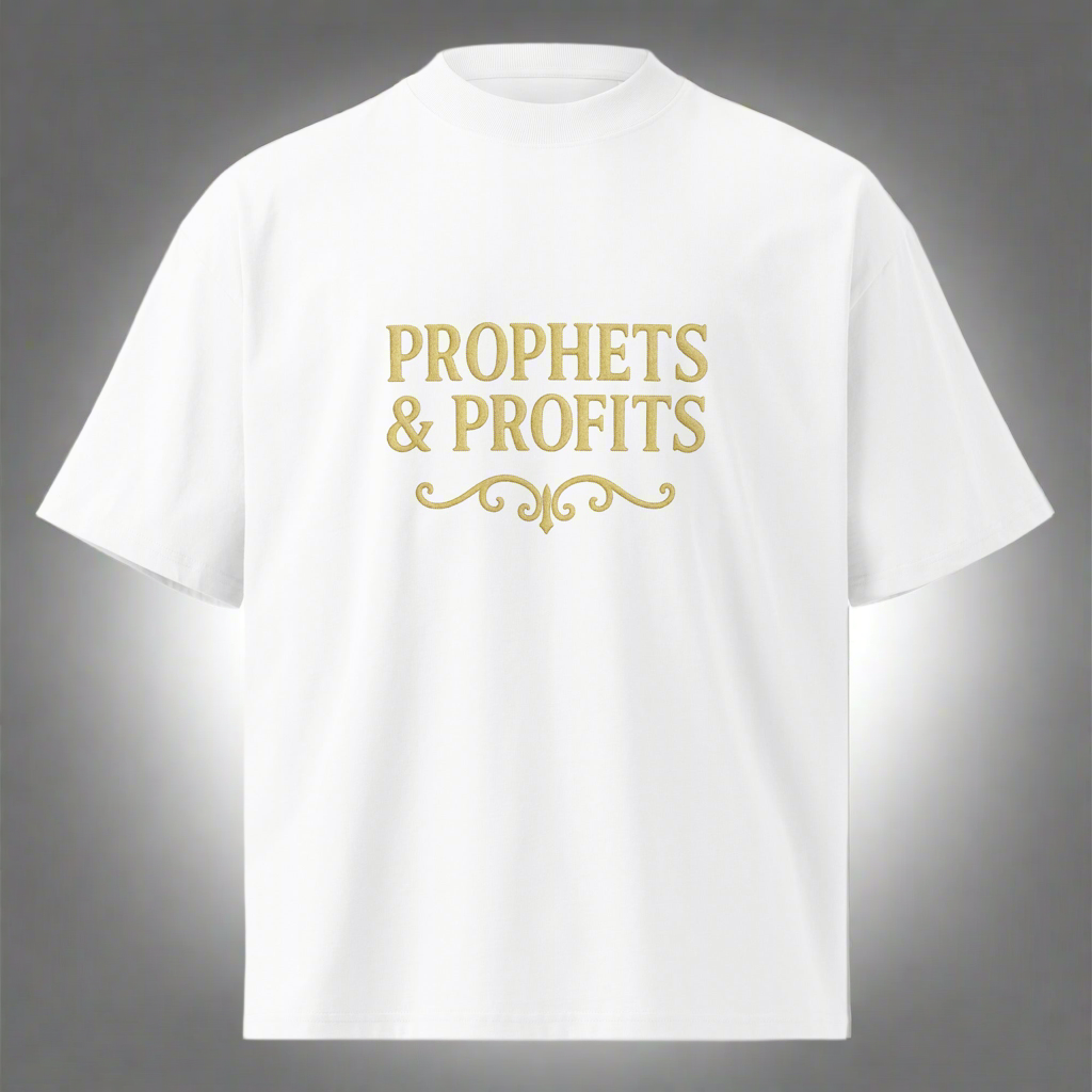 Prophets & Profits Oversized High Neck T-Shirt. DTG Edition