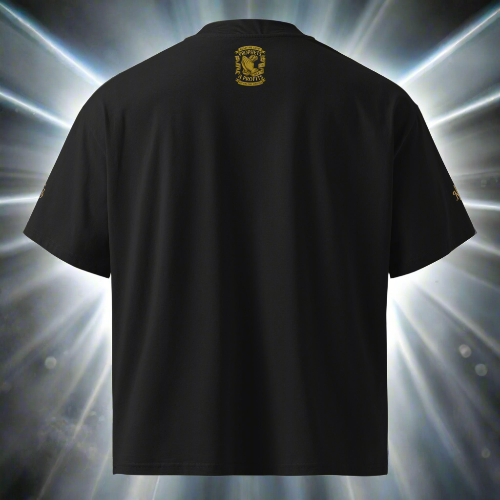 Prophets & Profits Oversized High Neck T-Shirt - Embroidery Edition