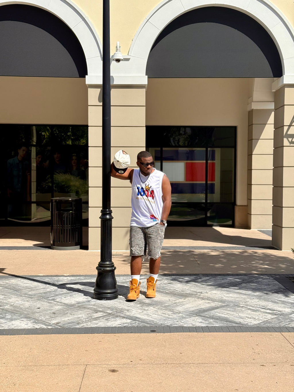 Model wearing NFS 1804 Tank Top Birthday Edition – streetwear by Nothing Fake Survives