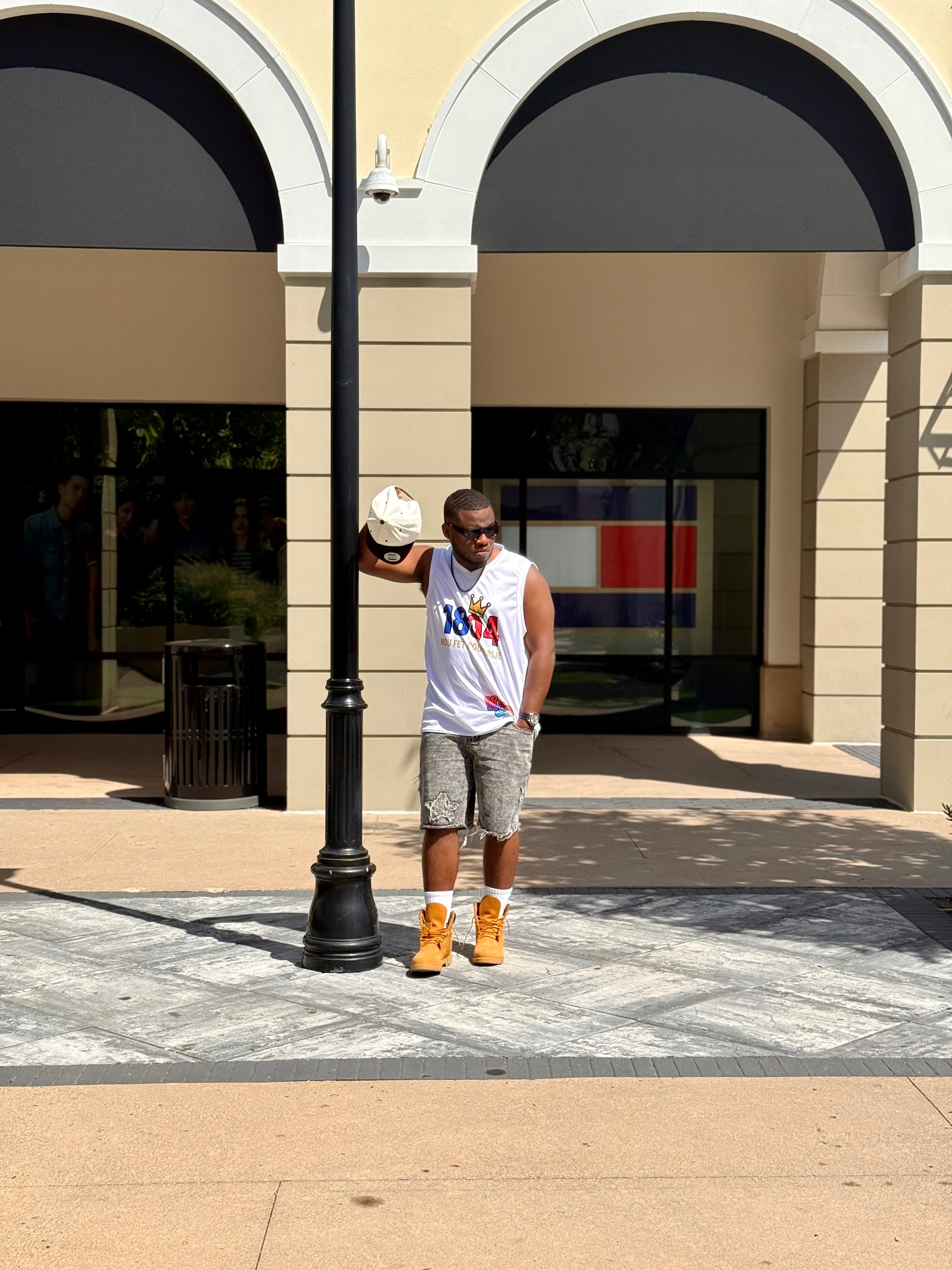 Model wearing NFS 1804 Tank Top Birthday Edition – streetwear by Nothing Fake Survives