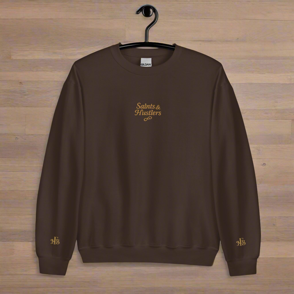 Saints & Hustlers 
Sacred Sweatshirt (Embroidery + DTG)