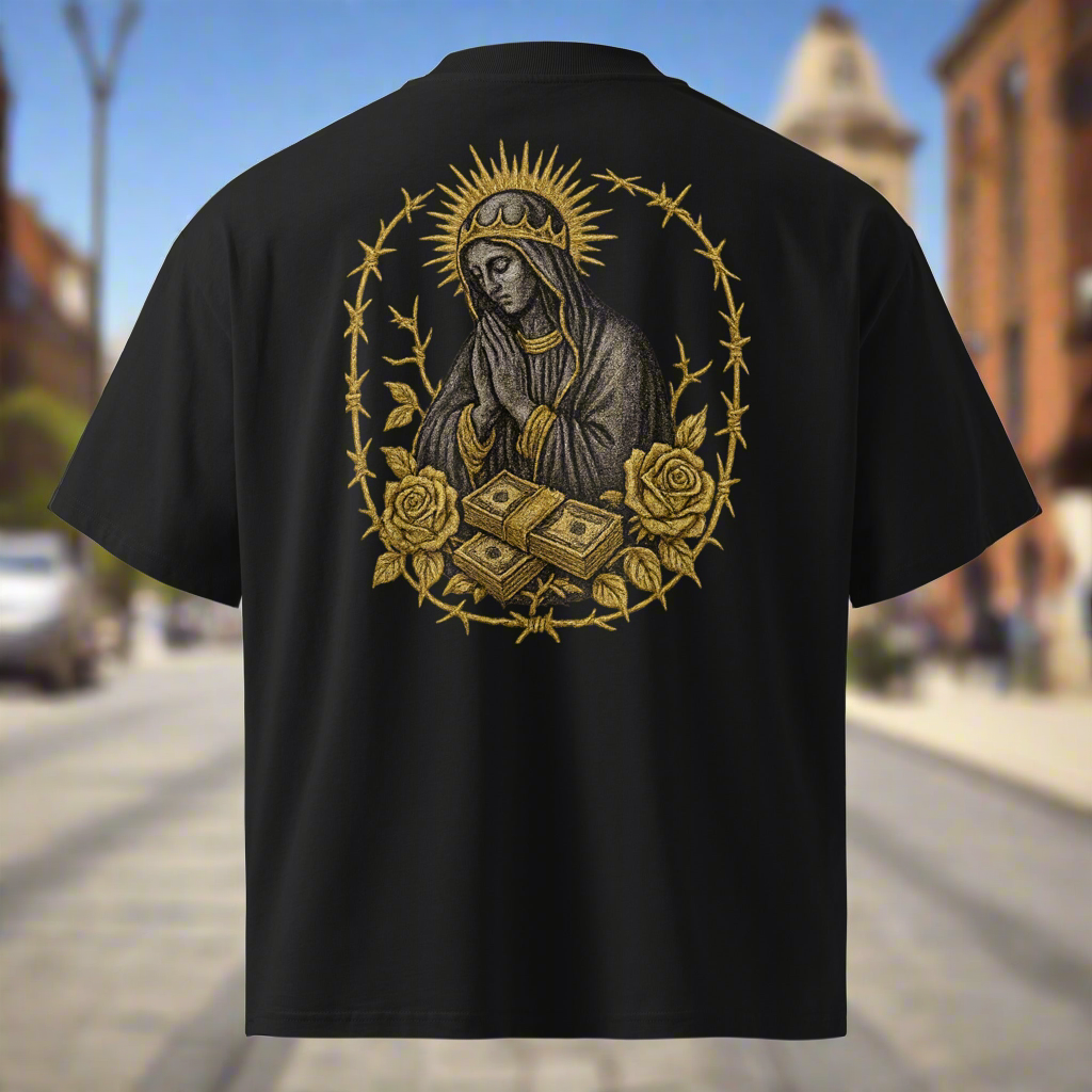 Saints & Hustlers – Premium High Neck Oversized Tee (DTG Limited Edition)