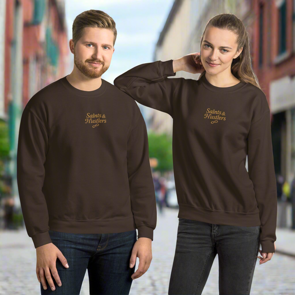 Saints & Hustlers 
Sacred Sweatshirt (Embroidery + DTG)