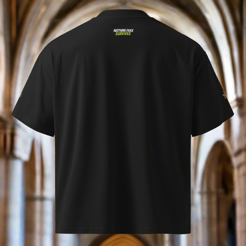 Loyalty & Betrayal Oversized High Neck T-shirt - Embroidery Edition