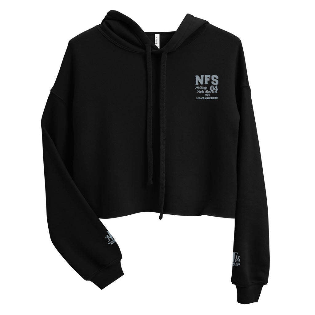 NFSwear 04 embroidered crop hoodie in relaxed fit